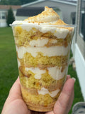 Lemon Bliss Dessert Bucket with layers of lemon cake, whipped cream and Nilla Wafer crumble